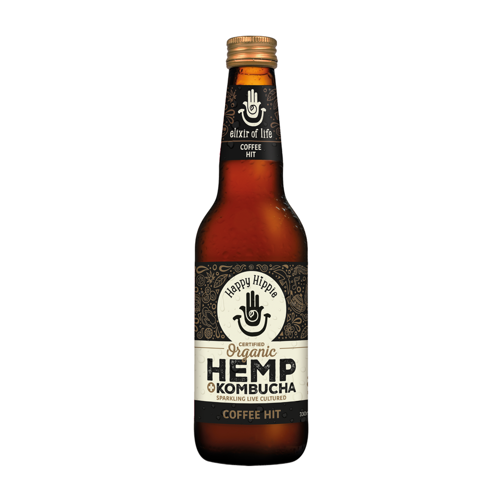 HAPPY HIPPIE | Organic Kombucha + Hemp Coffee Hit 330mL