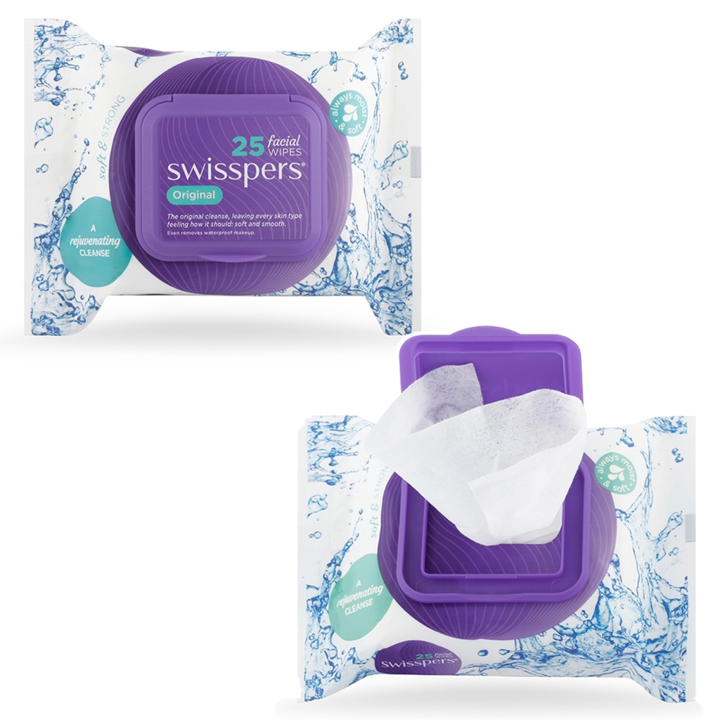 SWISSPERS | Original Facial Wipes 25 Pack