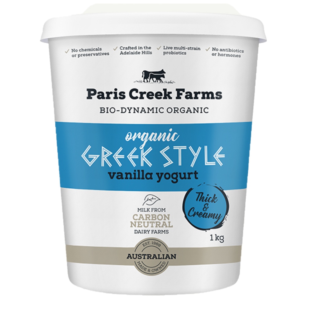 PARIS CREEK FARMS | Organic Greek Style Vanilla Yogurt 1Kg