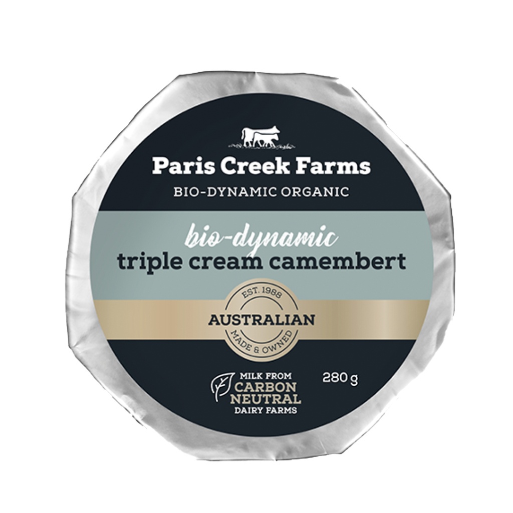 PARIS CREEK FARMS | Bio-Dynamic Triple Cream Camembert 280g
