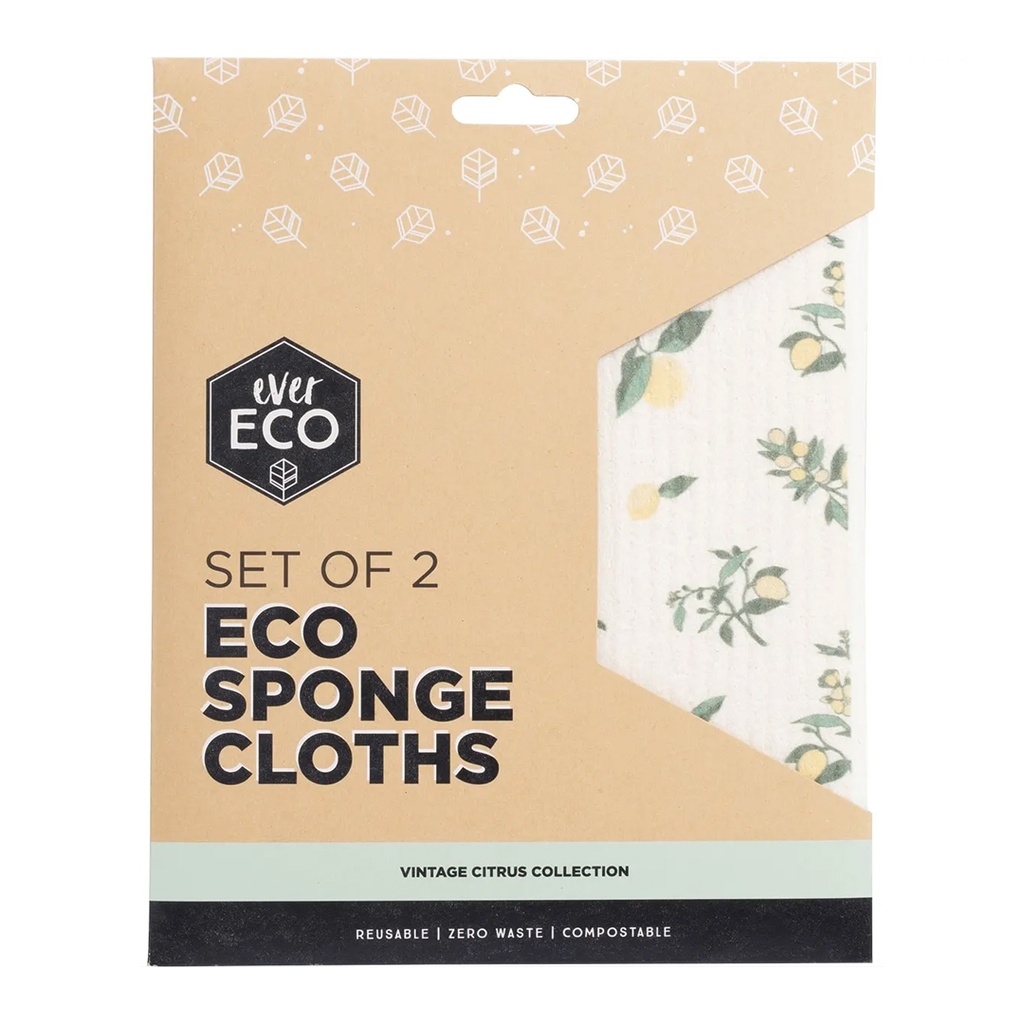 EVER ECO | Eco Sponge Cloths Vintage Citrus Collection 2pk