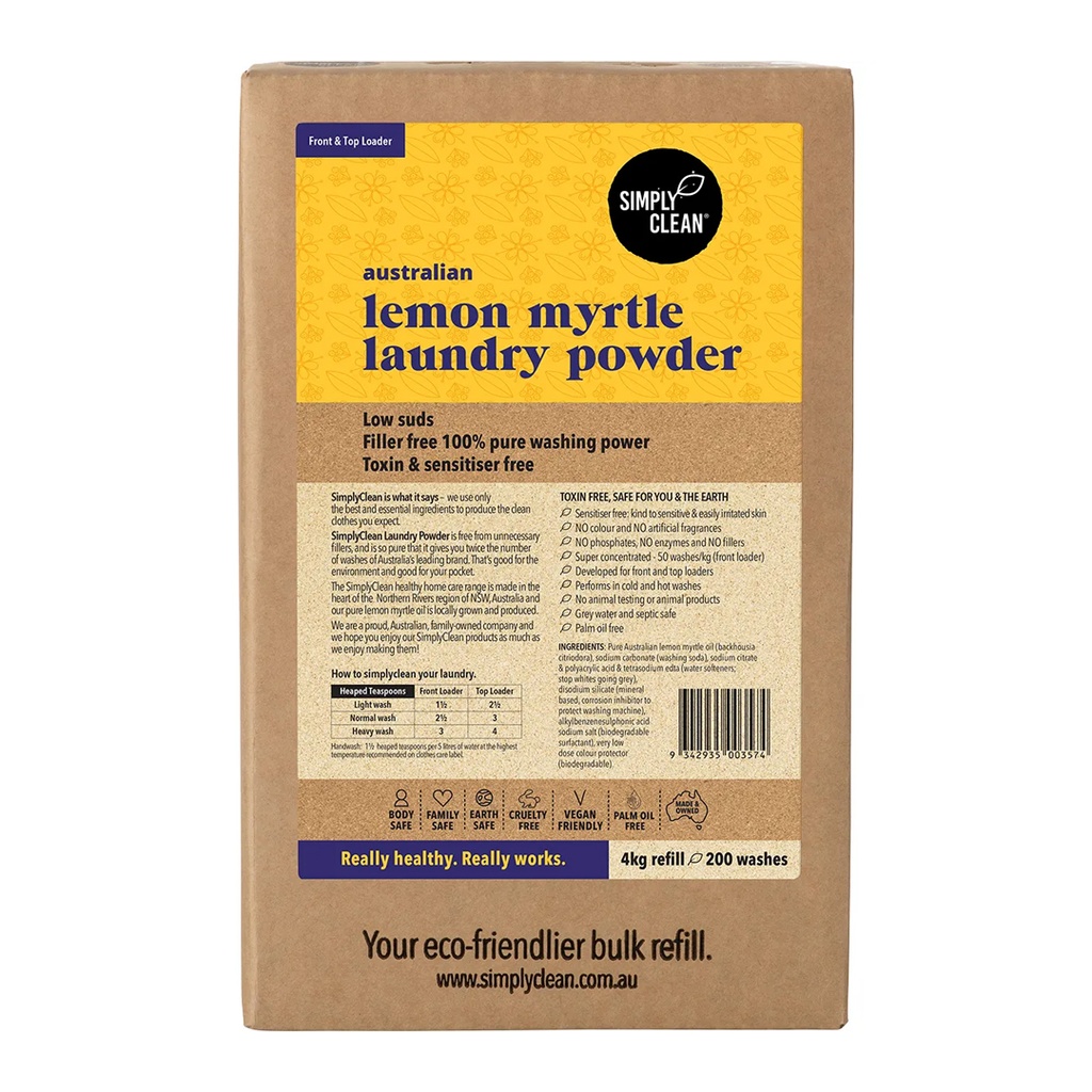 SIMPLY CLEAN | Laundry Powder Lemon Myrtle 4kg