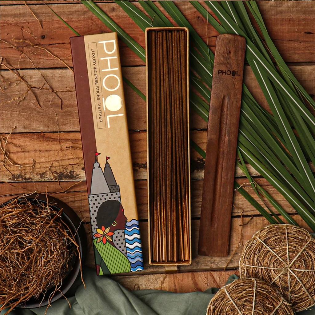 PHOOL | Natural Incense Sticks - Vetiver, 40 units
