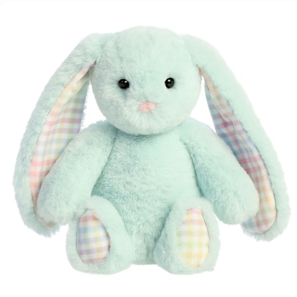 PLUSH TOYS | Rainbow Gingham Bunny - Millie (Mint)