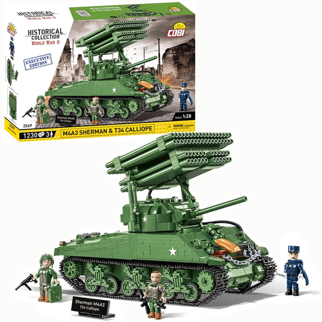 COB | COBI-2569 | M4A3 謝爾曼坦克附T34「卡里歐普」火箭發射器 1230片