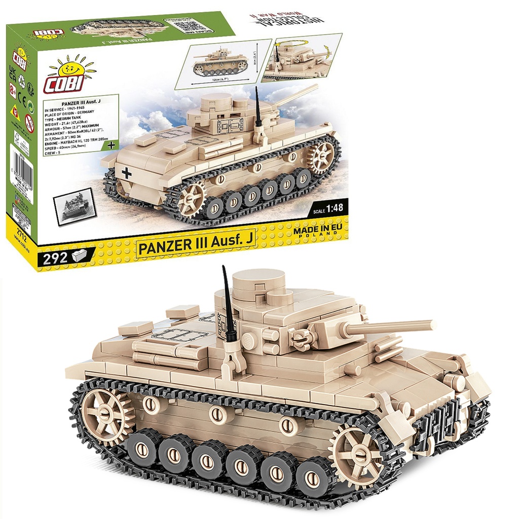 COBI | COBI-2712 HC WWII /2712/ PANZER Ill AUSF J 292pcs