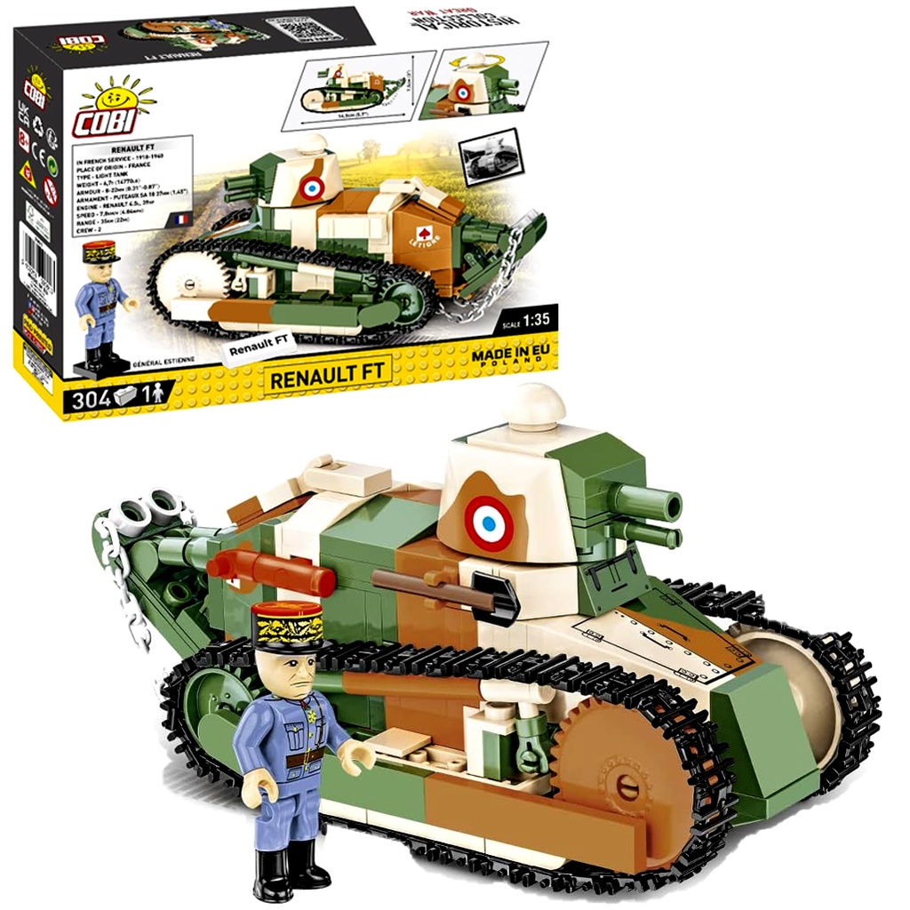 COBI | COBI-2991 HC GREAT WAR /2991/ CHAR IEGER RENAULT FT 17 304pcs