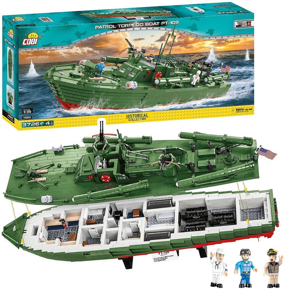 COBI | COBI-4825 | HC WWII /4825/ 巡逻鱼雷艇 PT-109 3726片