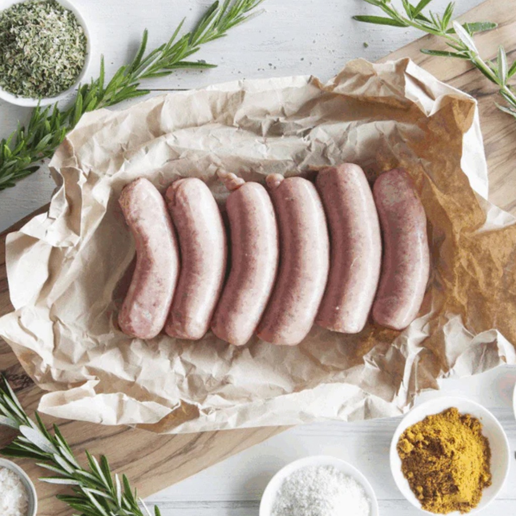 CHERRY TREE ORGANICS | Certified Organic Beef, Honey & Rosemary Sausages