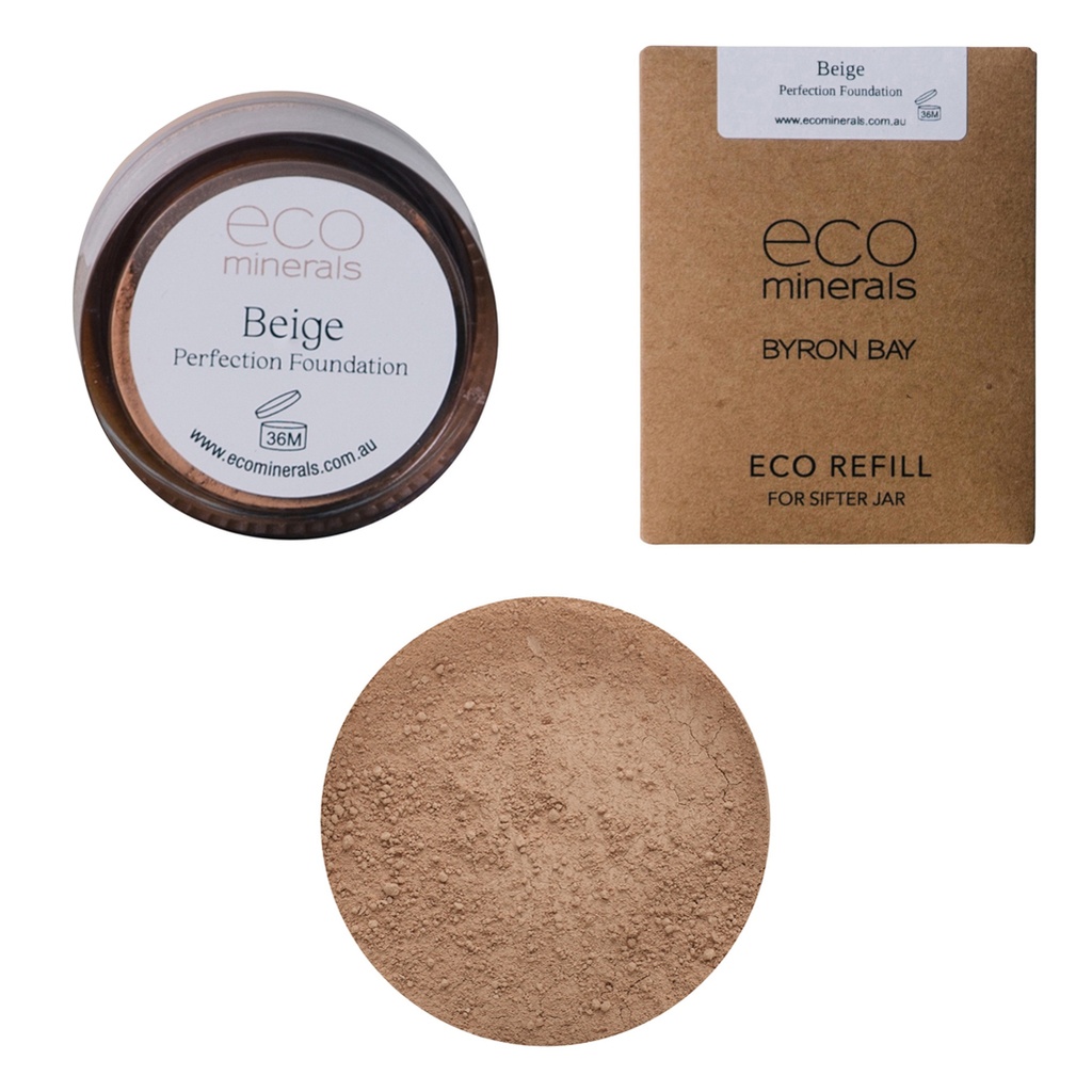 ECO MINERALS | 礦物粉底完美（光澤）米色，5g