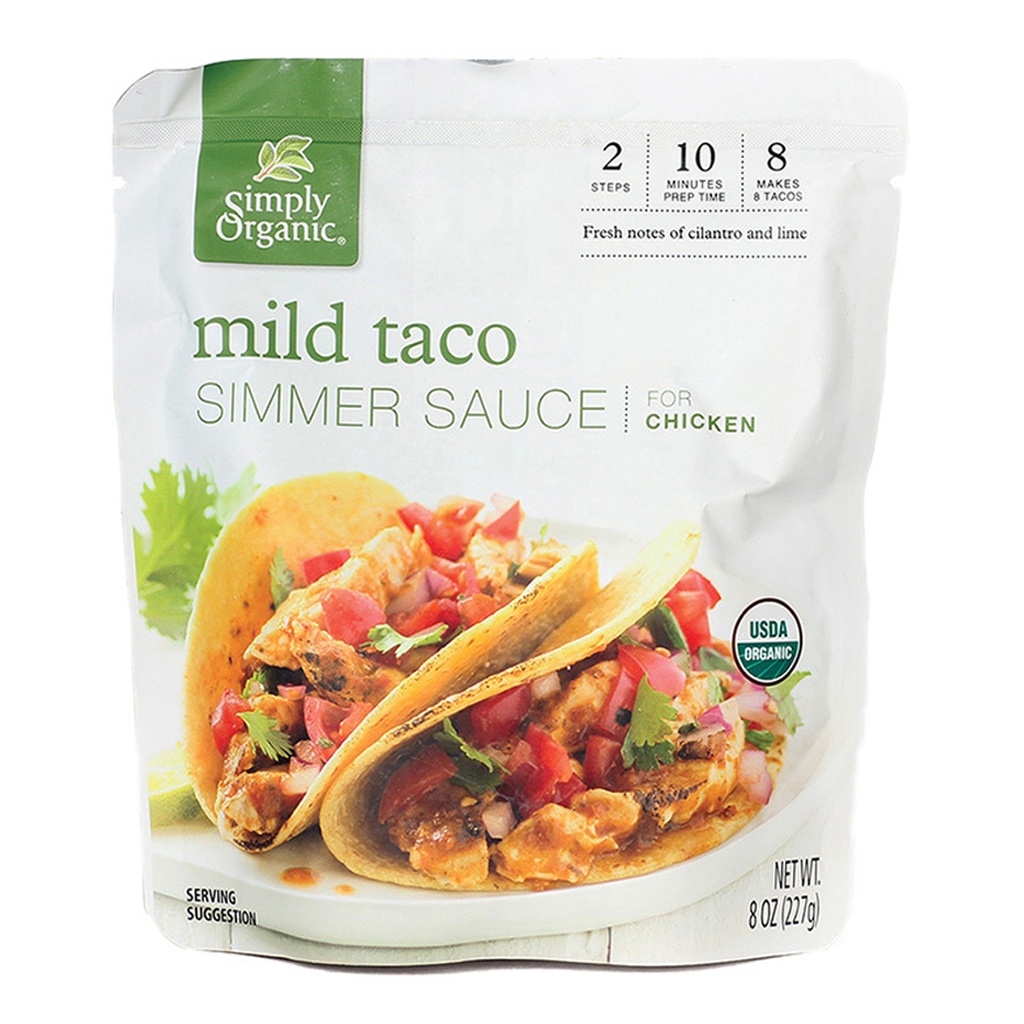 SIMPLY ORGANIC | Mild Taco Simmer Sauce 227g
