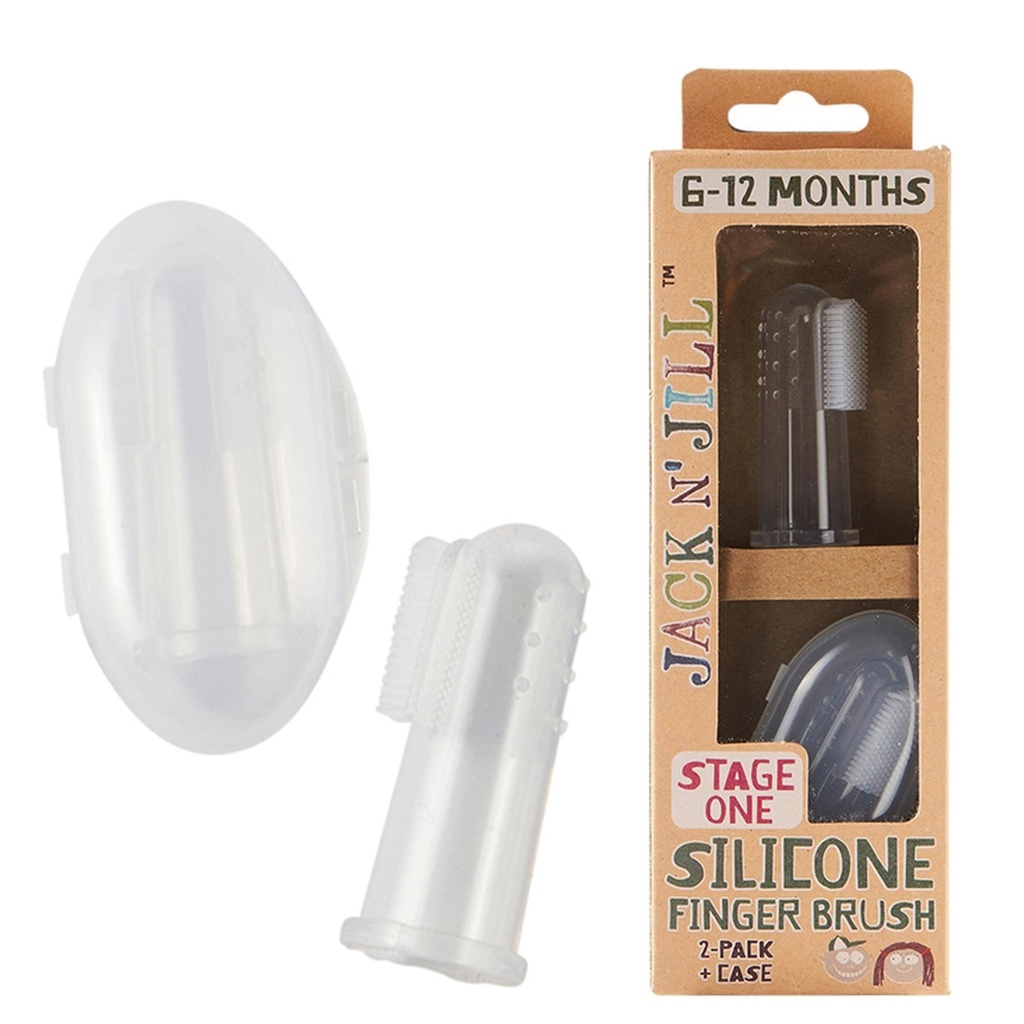 JACK N' JILL | Silicone Finger Brush Stage One (6-12 Months), pack of 2 pcs