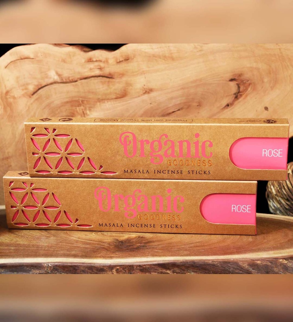 ORGANIC GOODNESS | Masala Incense ROSE, 15g per box