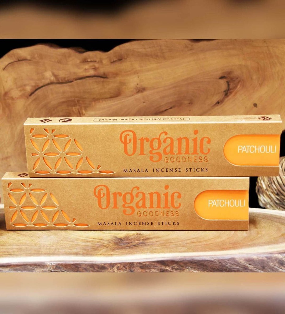 ORGANIC GOODNESS | Masala Incense PATCHOULI , 15g per box