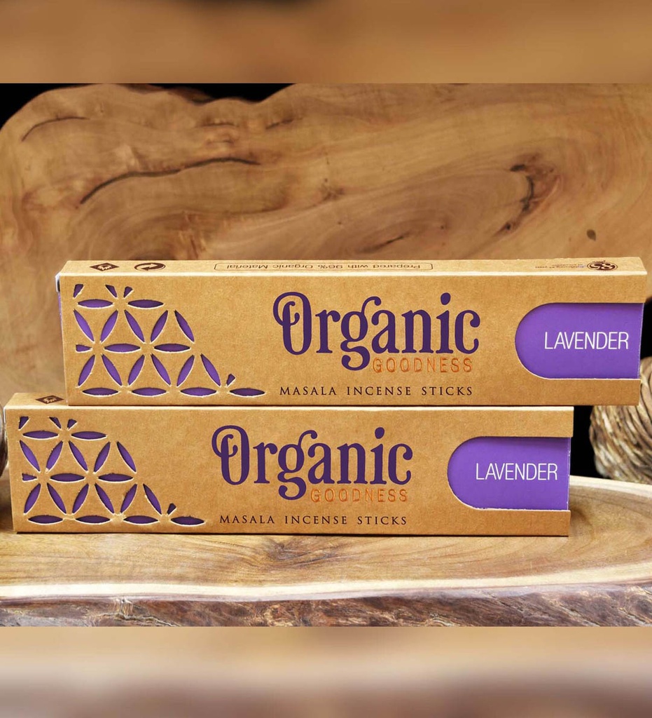 ORGANIC GOODNESS | Masala Incense LAVENDER, 15g per box