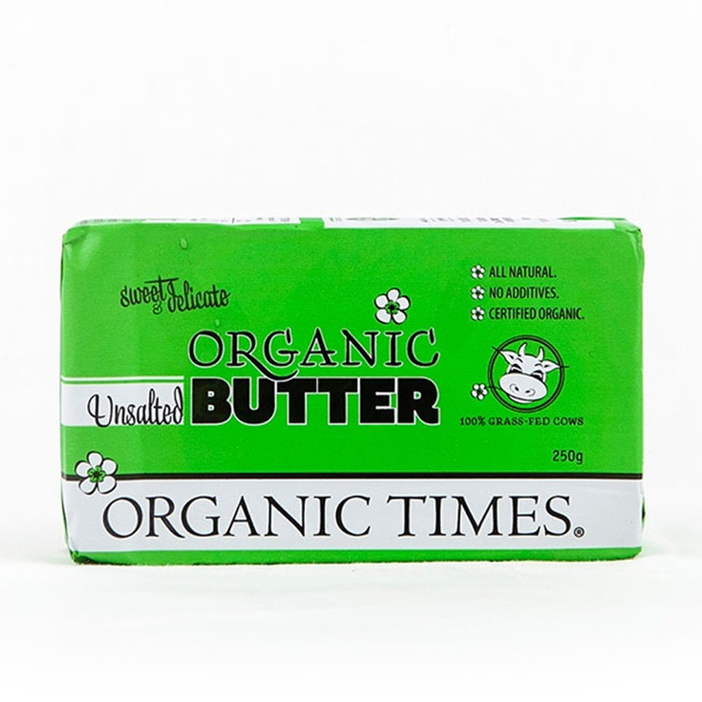 ORGANIC TIMES | 牛油 – 无盐 250g