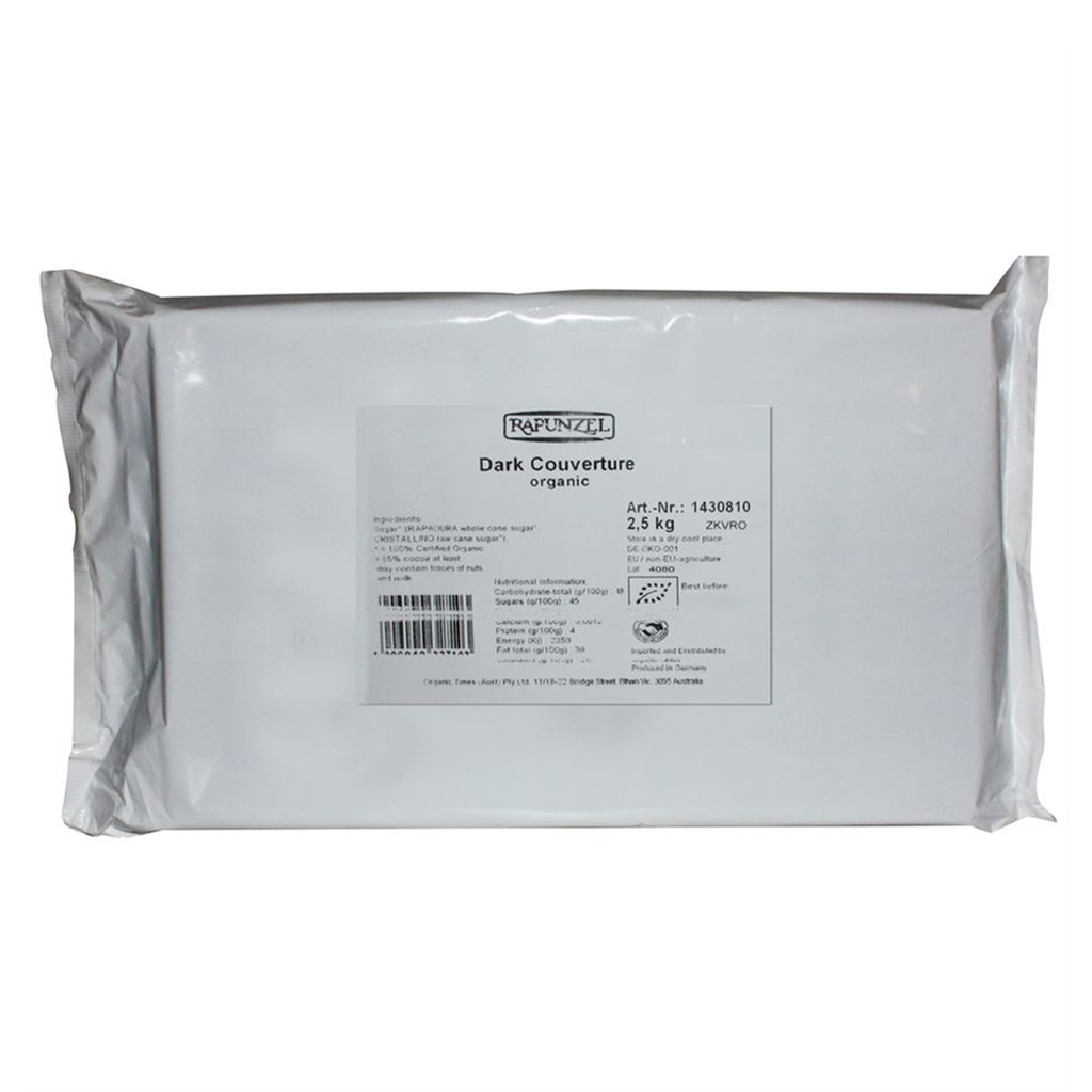 ORGANIC TIMES | 55% Dark Couverture Chocolate 2.5kg