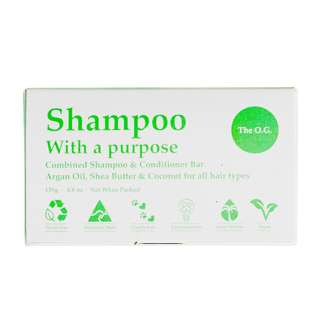 SHAMPOO WITH A PURPOSE | Shampoo & Conditioner Bar The O.G. for All Hair 135g 