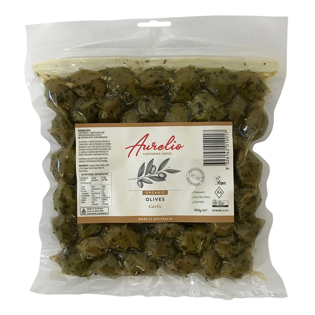 SPIRAL | Organic Garlic Olives 300g