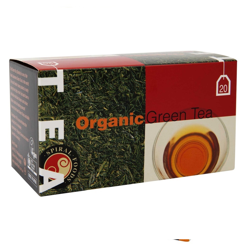 SPIRAL | Organic Green Tea Bags, Pack of 20 sachets