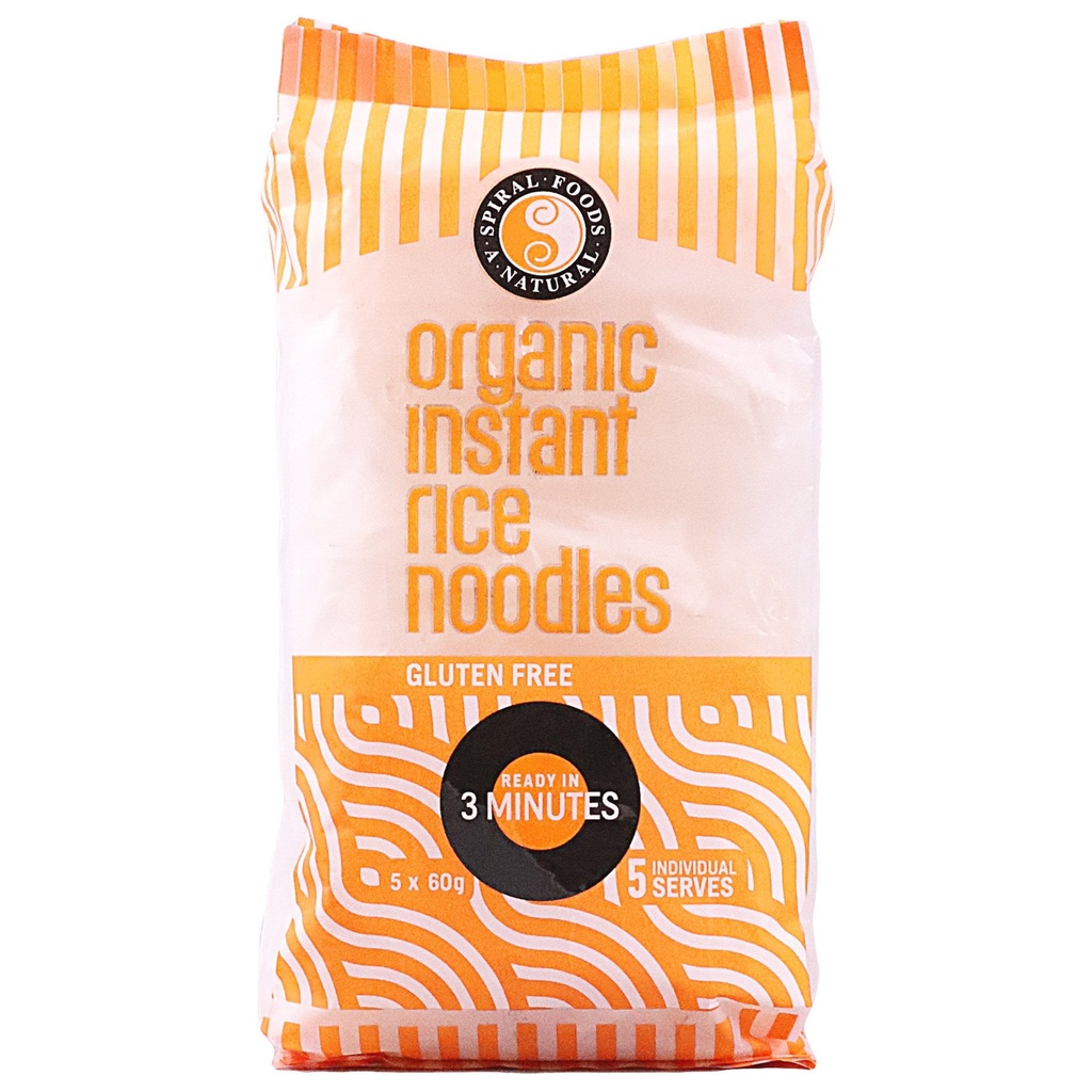 SPIRAL | Organic Instant Rice Noodle, Pack containing 5 packs of 60g serves