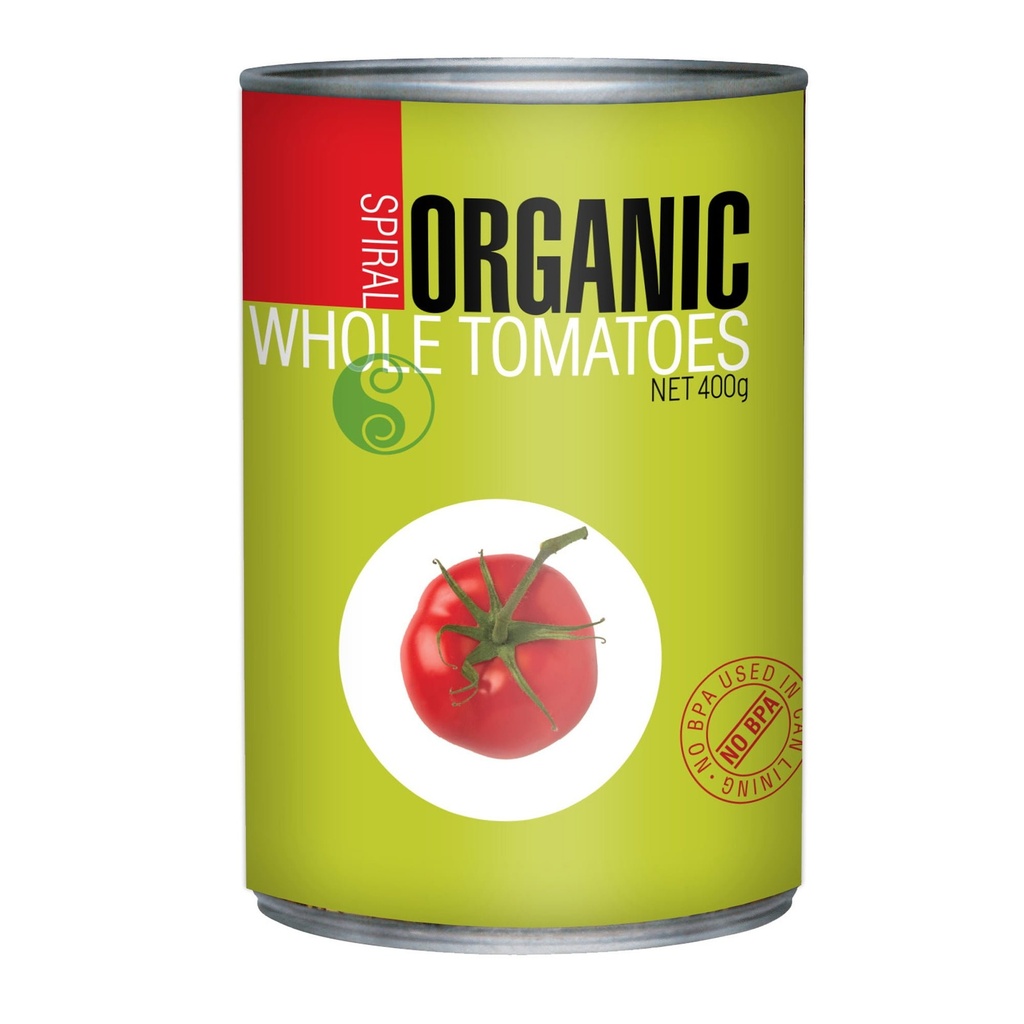 SPIRAL | Organic Whole Peeled Tomatoes 400g