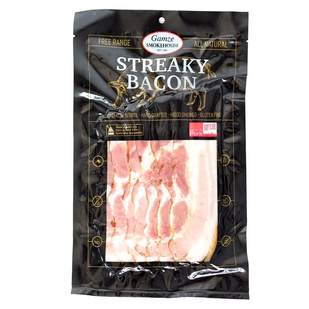 GAMZE SMOKEHOUSE | Sliced Streaky Bacon 200g