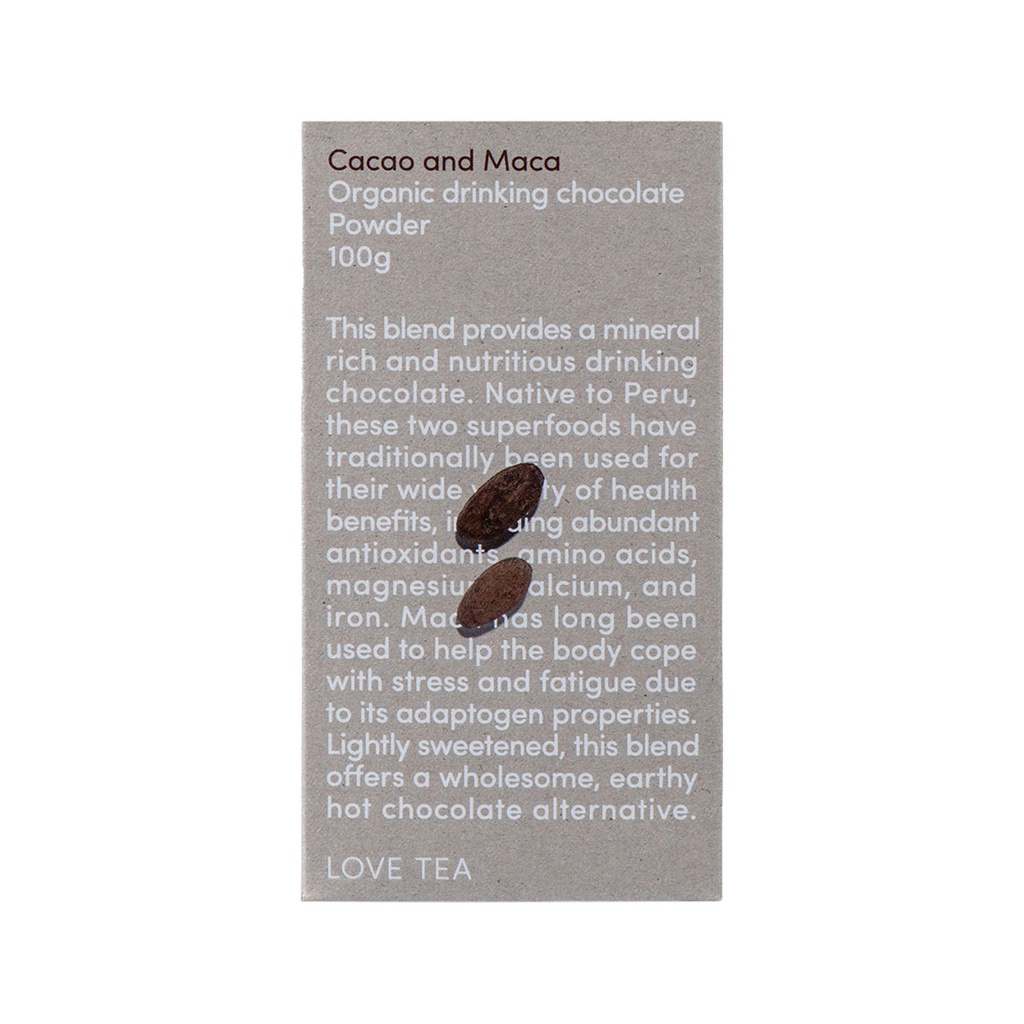 LOVE TEA | Organic Cacao and Maca Drinking Chocolate Powder 100g