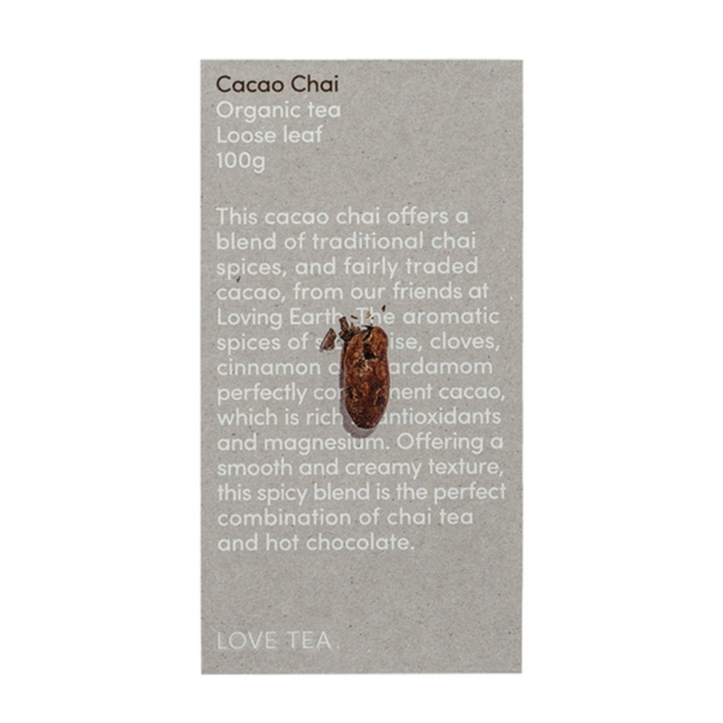 LOVE TEA | Organic Cacao Chai Tea Loose Leaf 100g