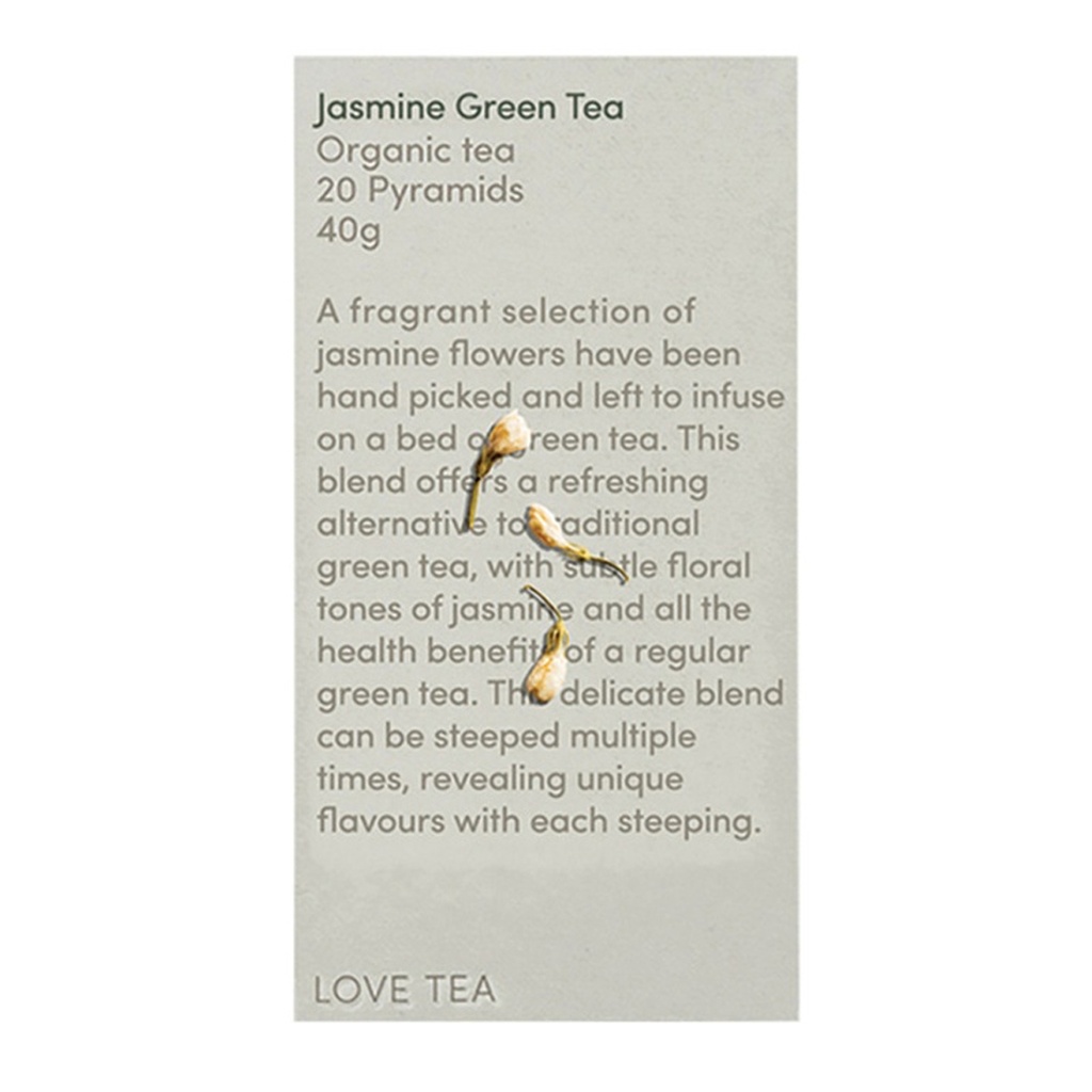 LOVE TEA | Organic Jasmine Green Tea x 20 Pyramids