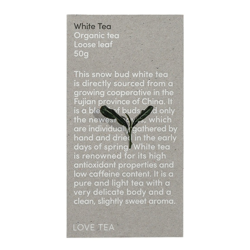 LOVE TEA | Organic White Tea Loose Leaf 50g