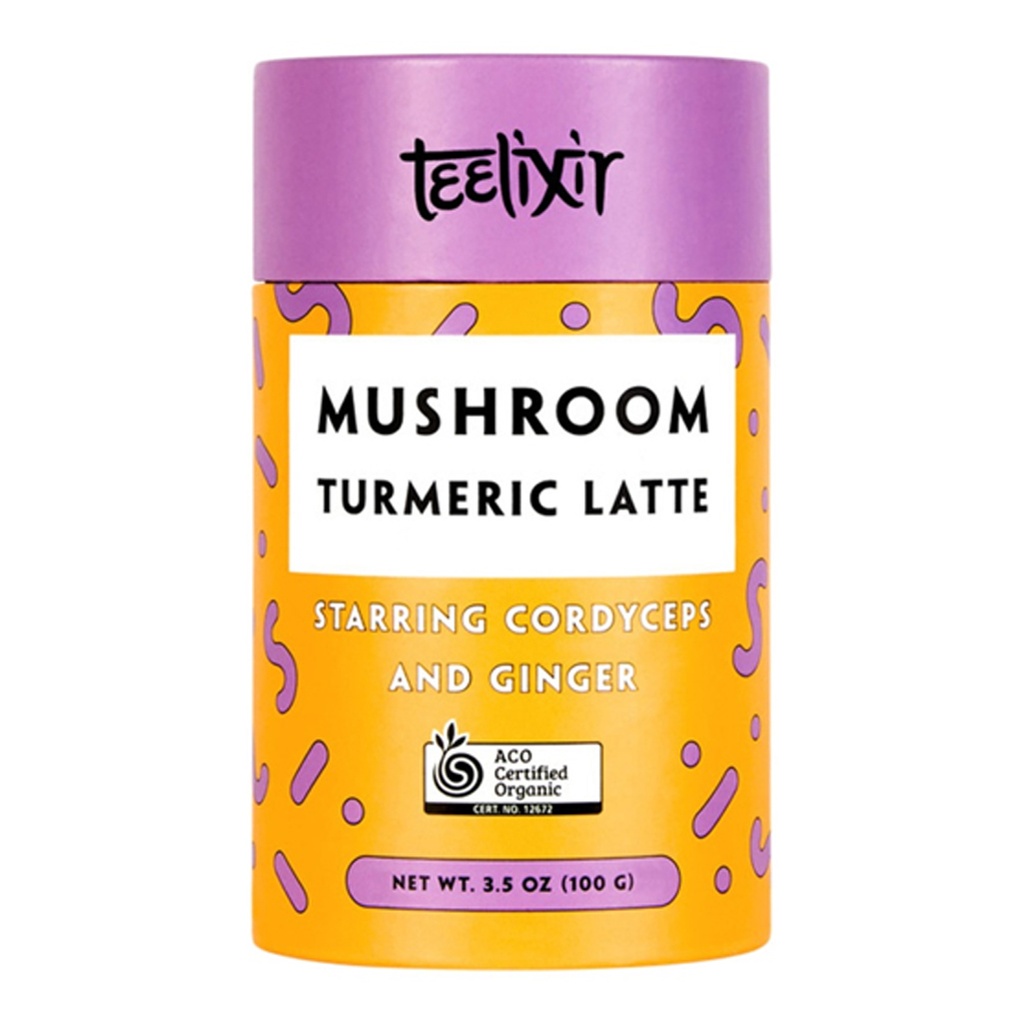 TEELIXIR | 有机蘑菇姜黄拿铁（含冬虫夏草与生姜），100g