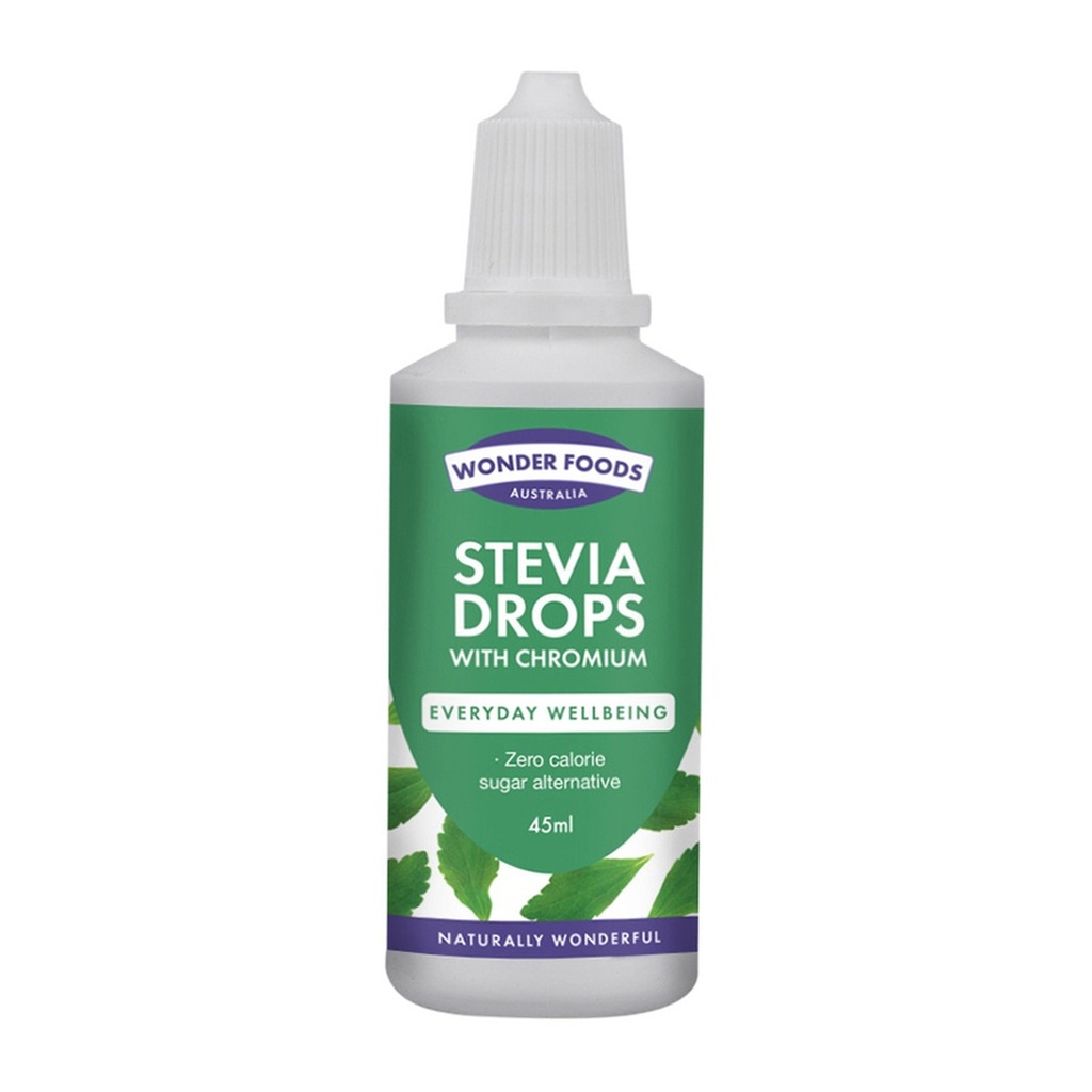 WONDER FOODS | Organic Stevia Drops with Chromium 45ml