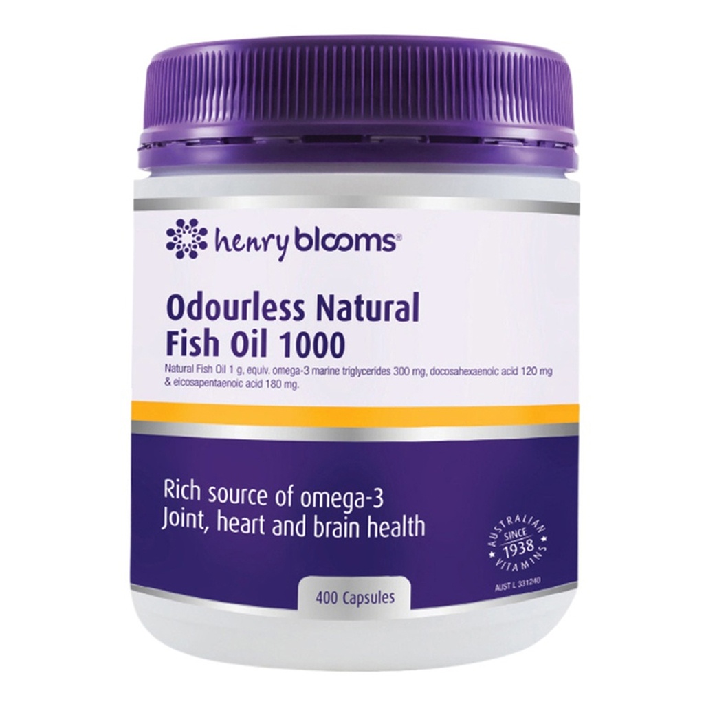 HENRY BLOOMS | 無氣味天然魚油 1000毫克 400粒