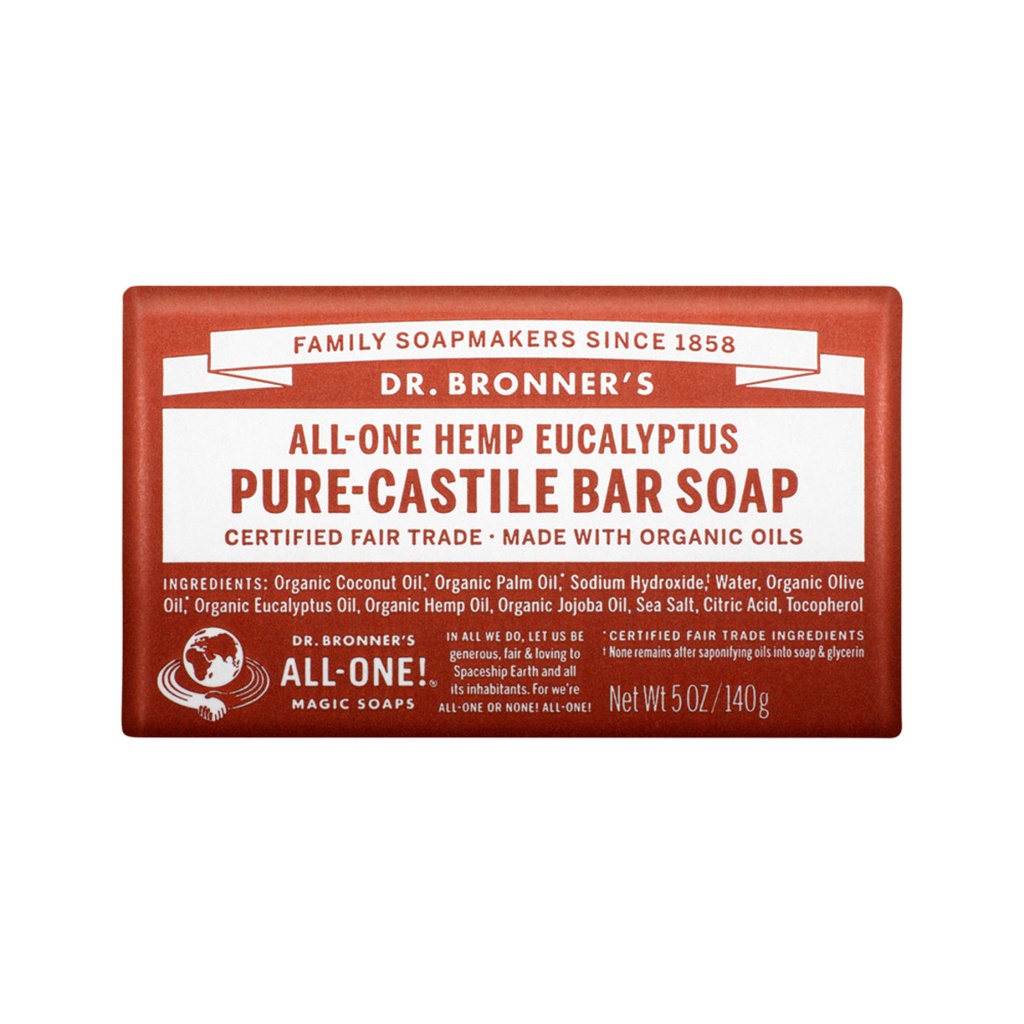 DR. BRONNER'S | 純卡斯提爾皂（大麻萬用）尤加利香氛，140g
