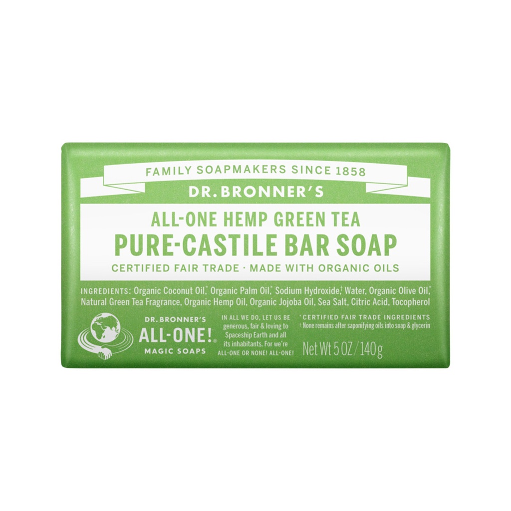 DR. BRONNER'S | Pure-Castile Bar Soap (Hemp All-One) Green Tea 140g
