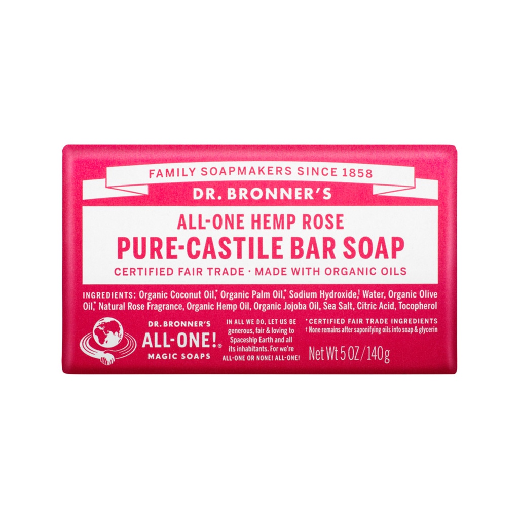 DR. BRONNER'S | Pure-Castile Bar Soap (Hemp All-One) Rose 140g