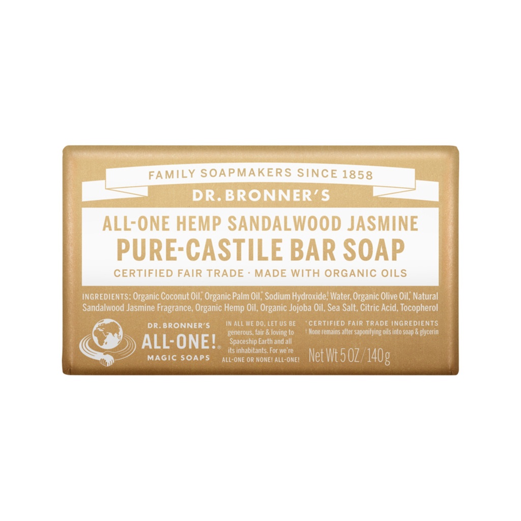 DR. BRONNER'S | Pure-Castile Bar Soap (Hemp All-One) Sandalwood Jasmine 140g