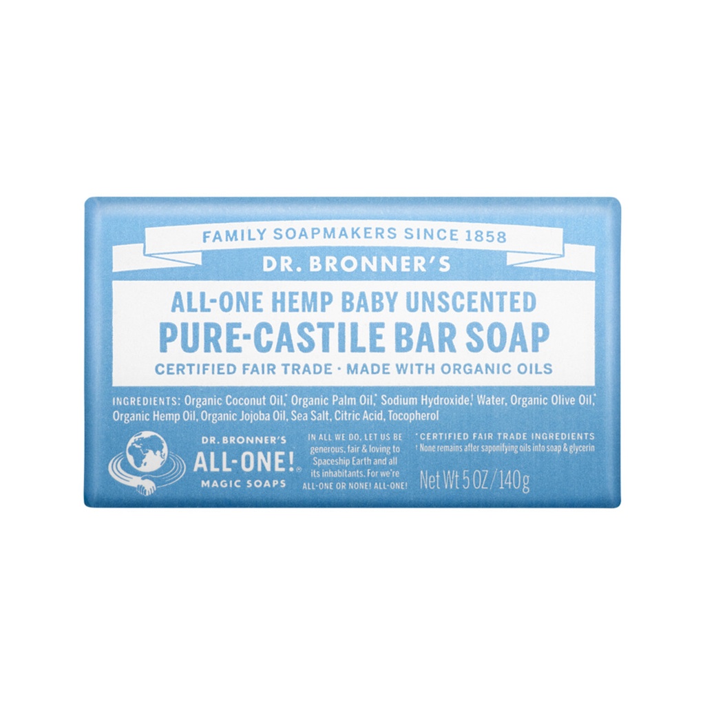 DR. BRONNER'S | Pure-Castile Bar Soap (Hemp All-One) Unscented (Baby) 140g