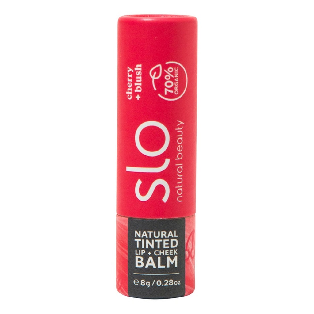 SLO NATURAL BEAUTY | Organic Natural Tinted Lip + Cheek Balm Cherry + Blush 8g