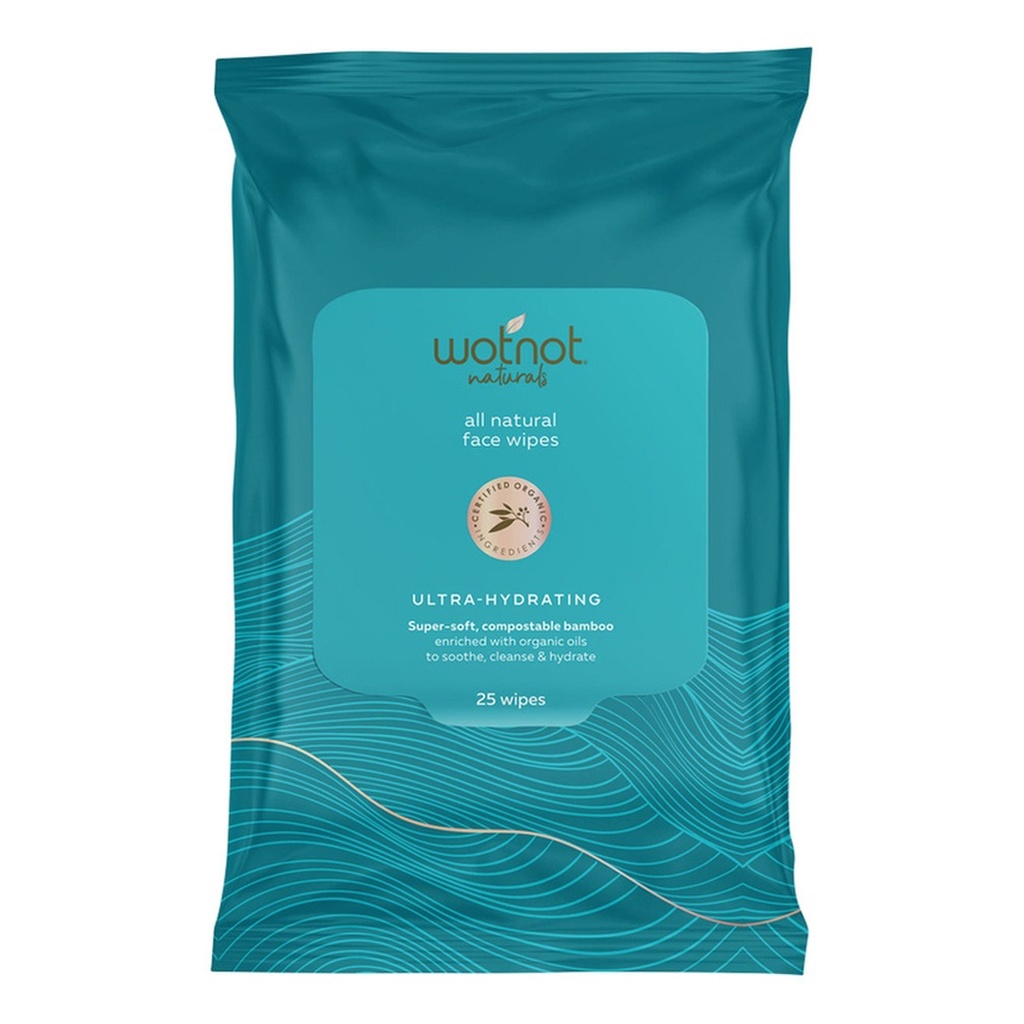 WOTNOT NATURALS | 全天然極致保濕臉部潔膚巾 25片裝