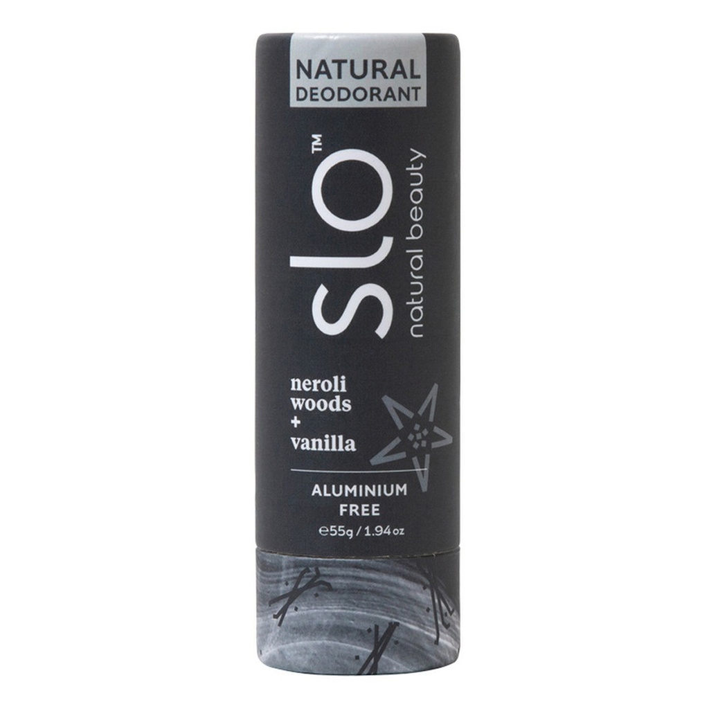 SLO NATURAL BEAUTY | Natural Deodorant Stick Neroli Woods + Vanilla 55g