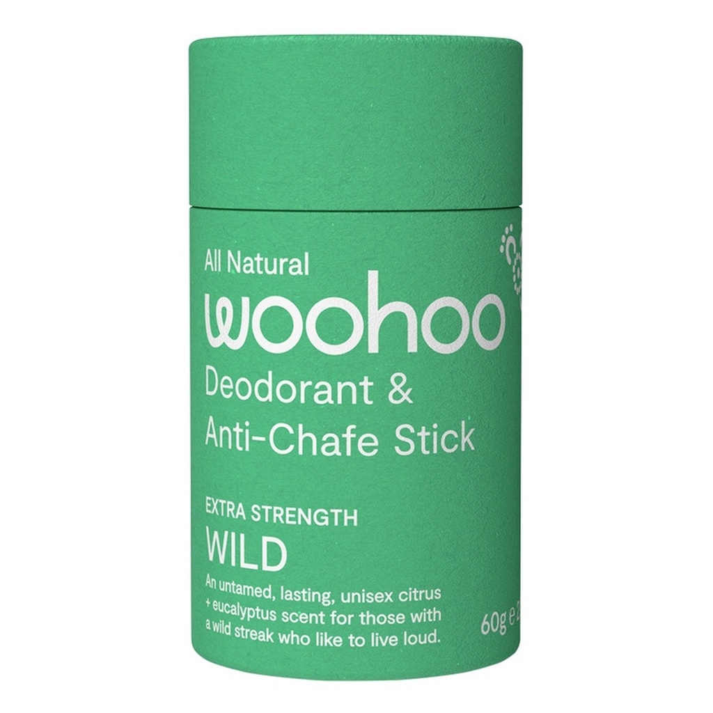 WOOHOO | Deodorant & Anti-Chafe Stick Wild (Ultra Strength Unisex) 60g