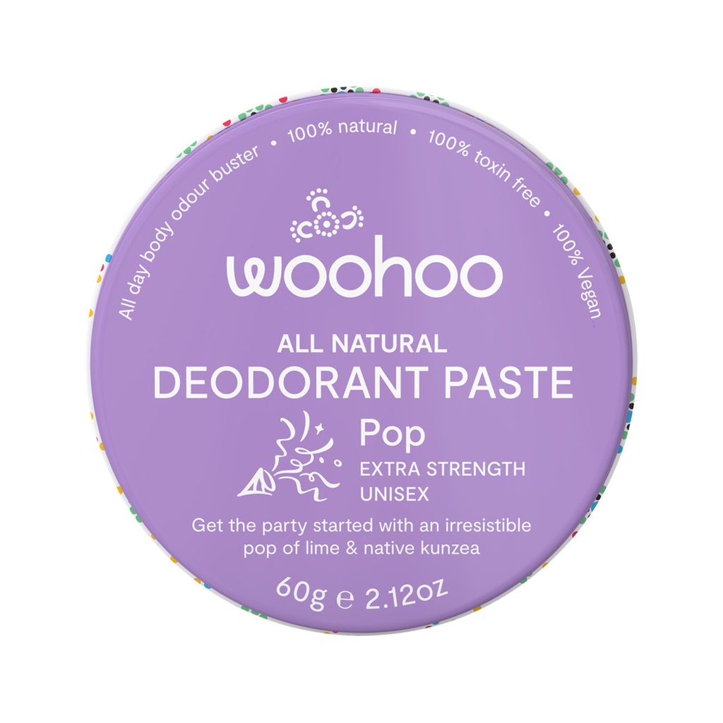 WOOHOO | Deodorant Paste Pop (Extra Strength) Tin 60g