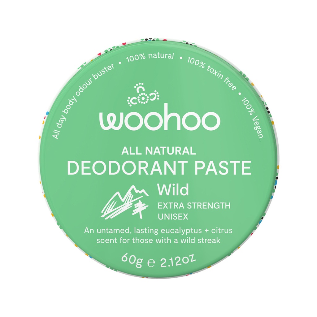 WOOHOO | Deodorant Paste Wild (Extra Strength Unisex) Tin 60g