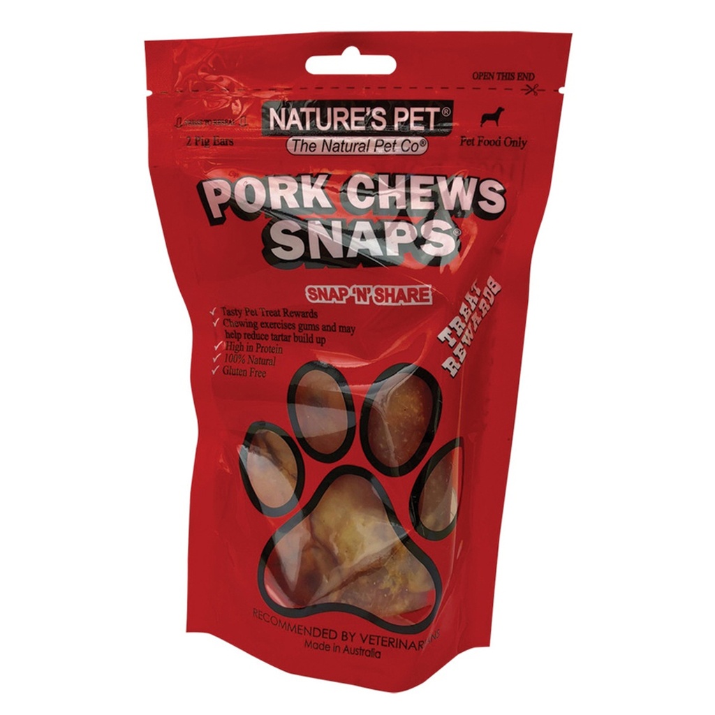 NATURE'S PET | Pork Chews Snaps (Pigs Ears) x 2 Pack