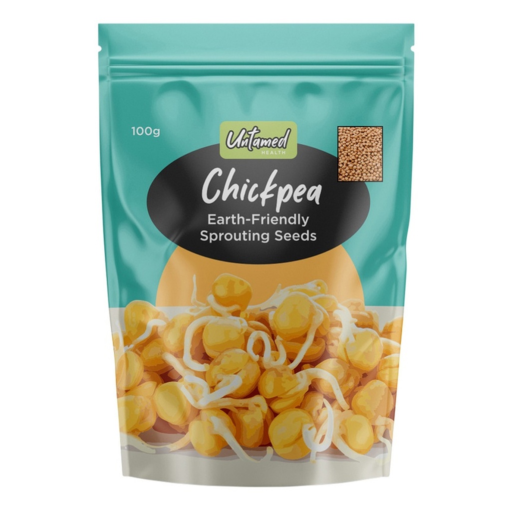 UNTAMED HEALTH | Organically Grown Sprouting Seeds Chickpea 100g