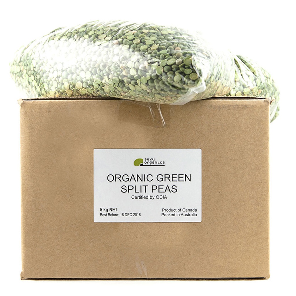 SAVY ORGANICS | Peas – Green Split 5kg
