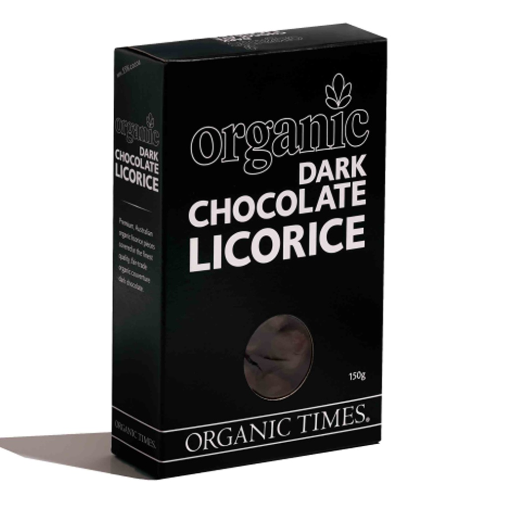 ORGANIC TIMES | 甘草 – 黑巧克力，150克
