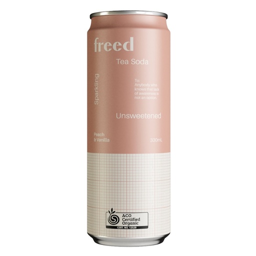 FREED BEVERAGES | 有机蜜桃香草气泡茶饮，330ml